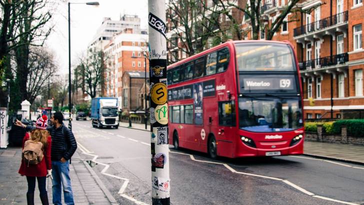 england double decker bus and people