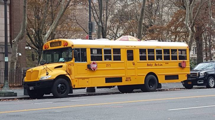 nyc school bus near central park