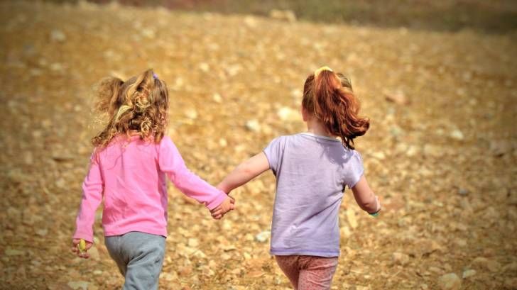 children running in the park