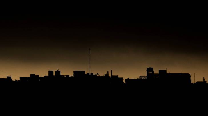 city scape dark sky