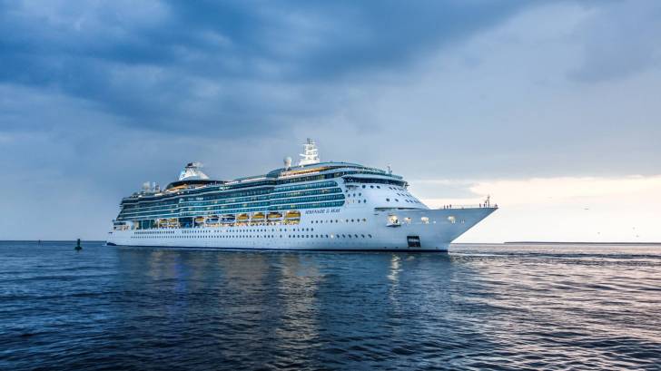 cruise ship on open seas