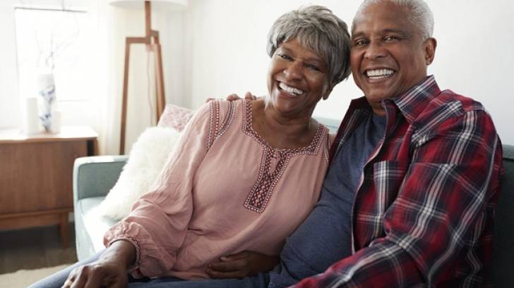 happy older husband and wife