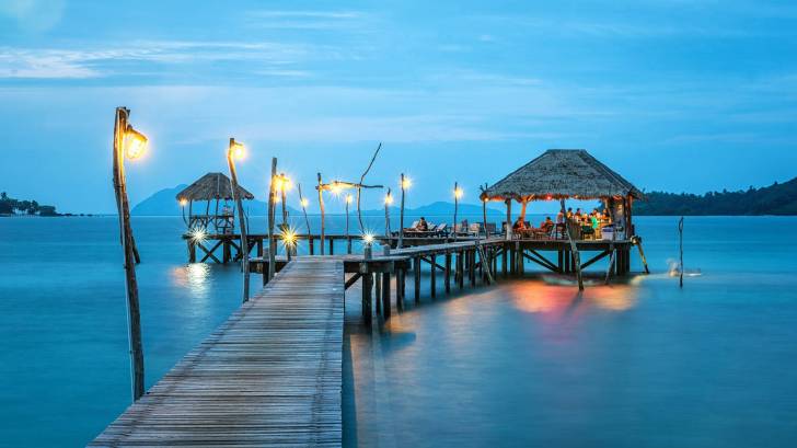 thailand jetty in the ocean