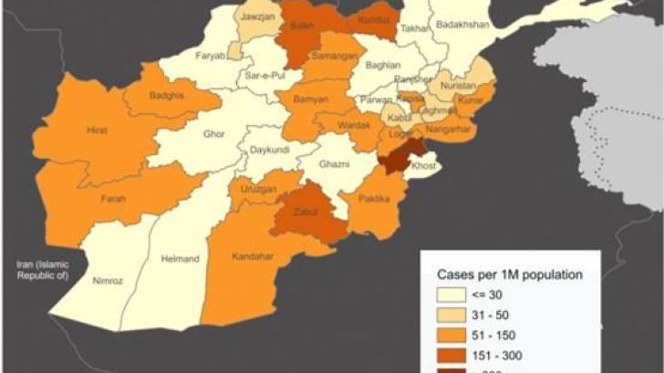 map of measles cases in afghanistan