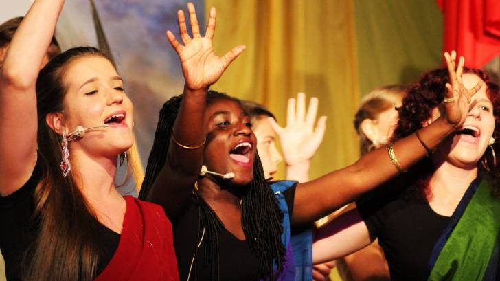 women happy and cheering