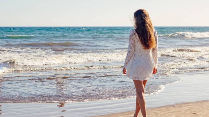 young woman on the beach