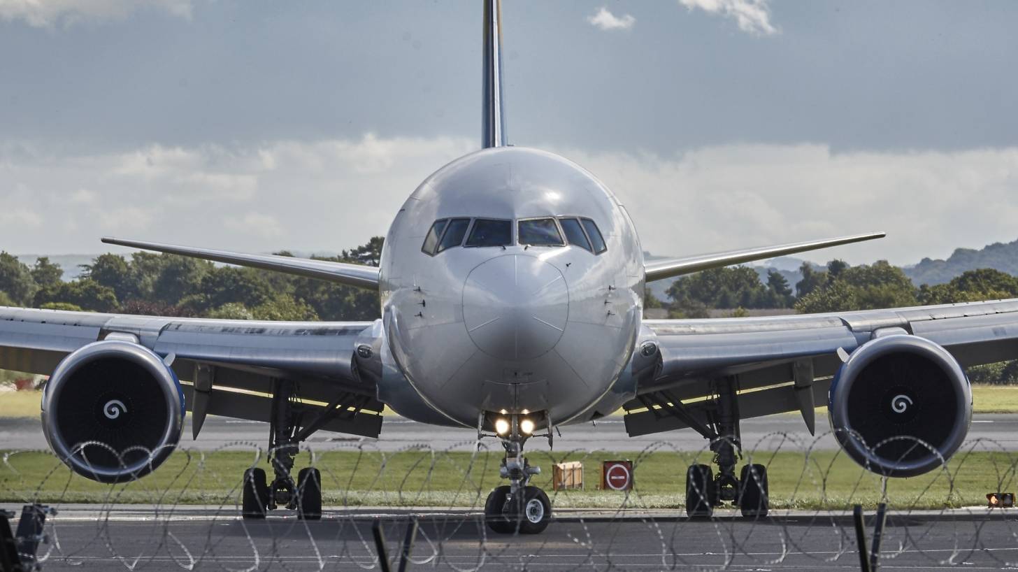 airplane with barbed wire