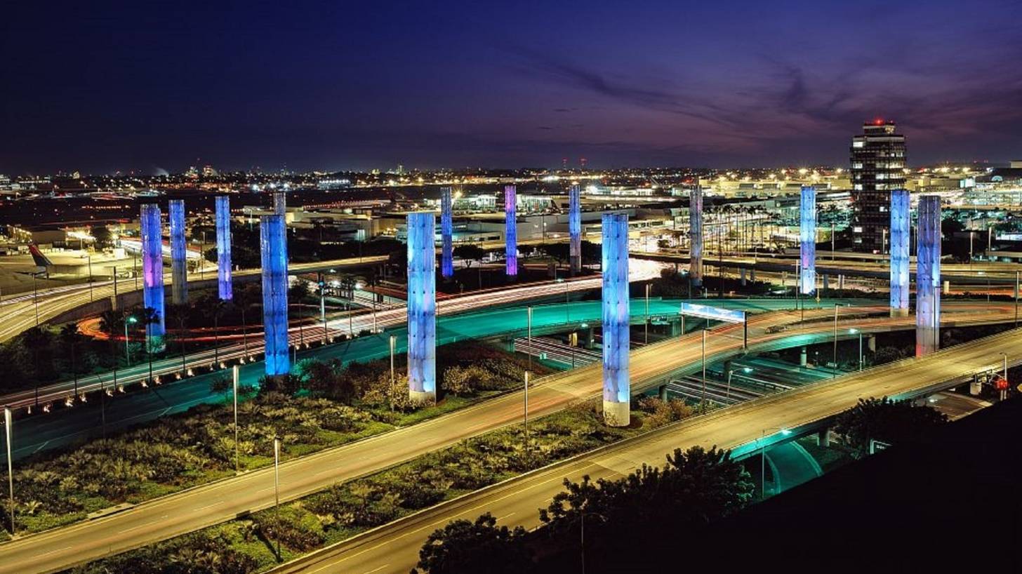 lax airport at night