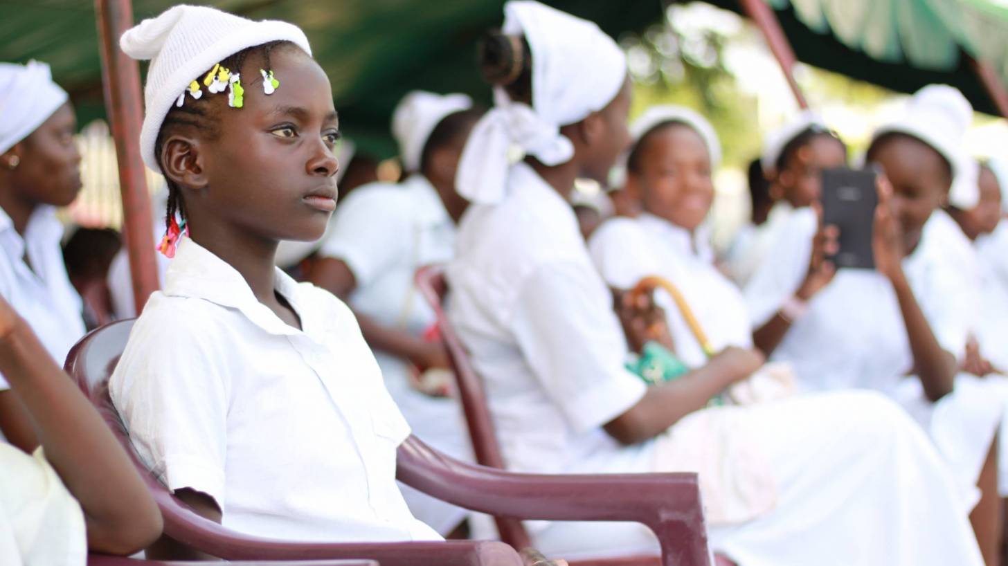 young women in a classroom in africa