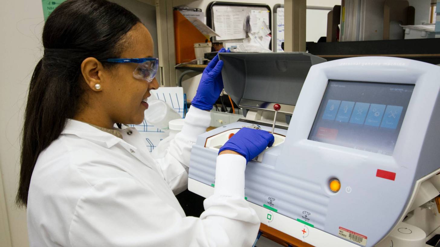 woman working in a lab