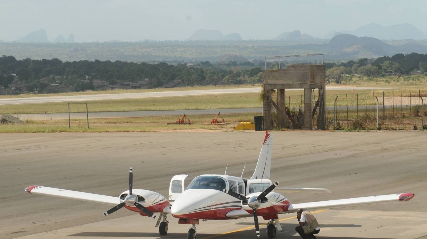 prop plane in africa