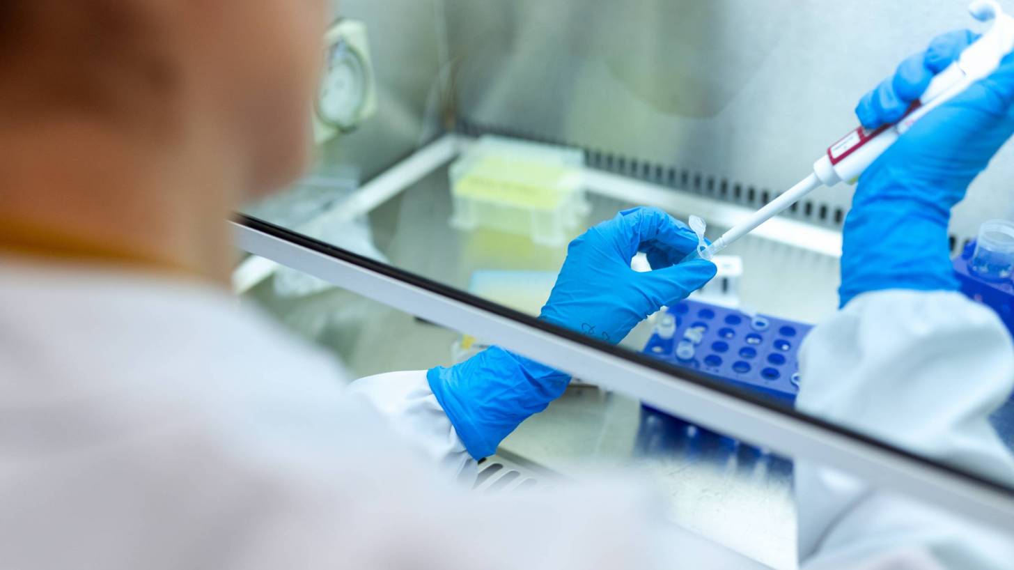 researcher working in a lab