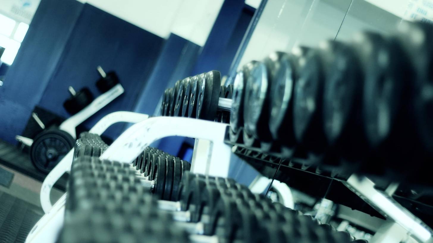 weights in a gym