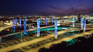 lax airport at night