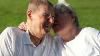 grandparents talking and laughing